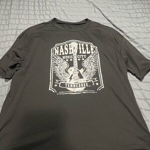 SHEIN Black Nashville Music City Tee